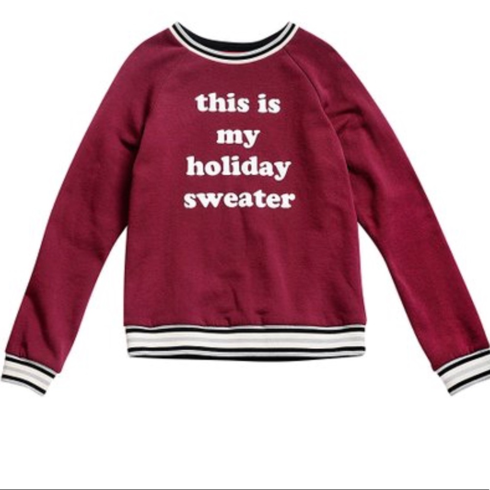NWOT MADDIE Holiday Burgundy Sweater